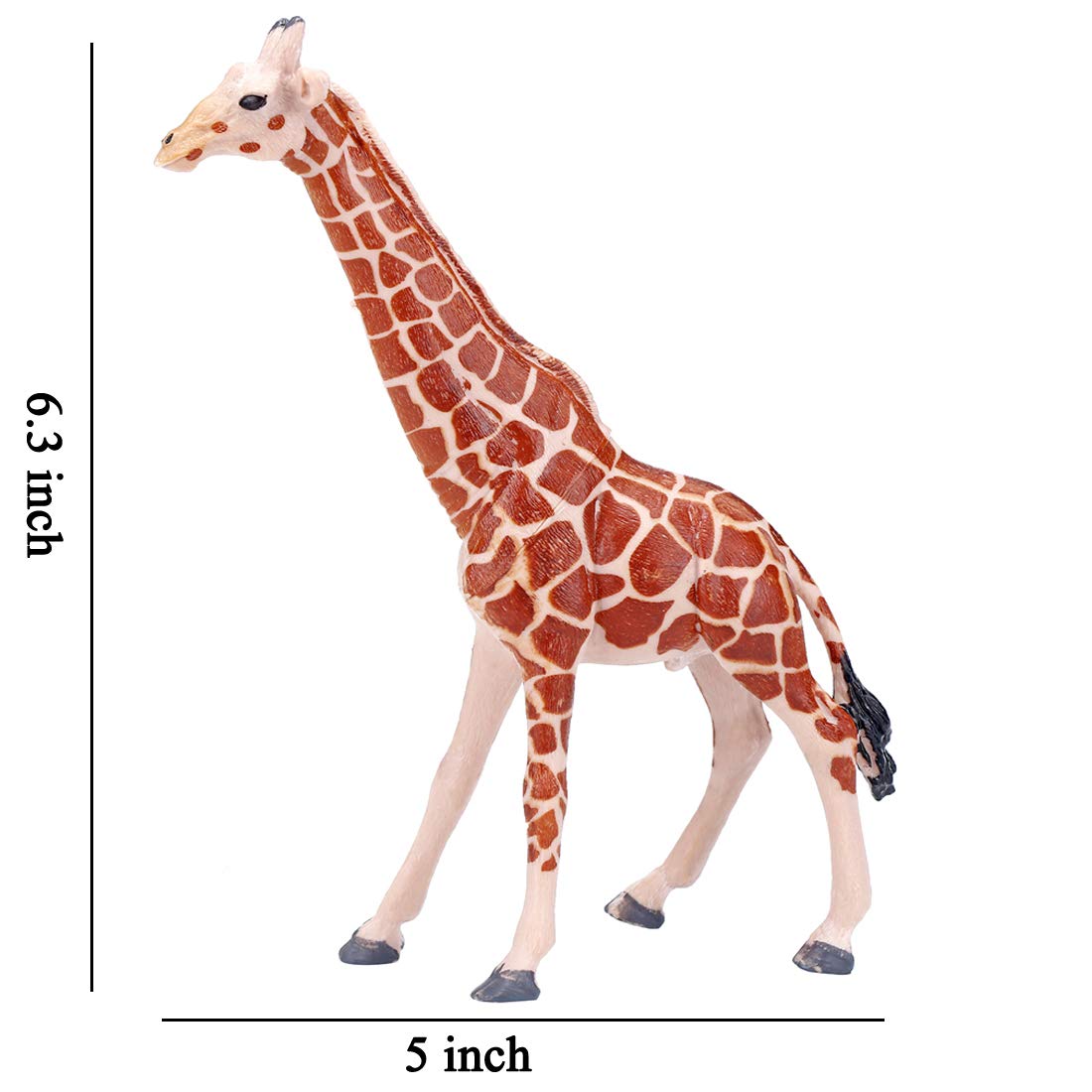 Jumbo Safari Animal Figures Set, 12 Realistic Jungle Zoo Toys, Elephant, Giraffe, Lion, Tiger, Gorilla For Kids Toddlers