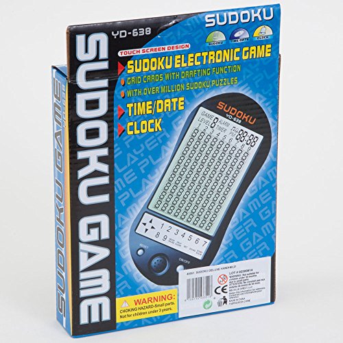 Bits And Pieces - Deluxe Sudoku Handheld Game - Electronic Pocket Size Sudoku Game, Led Screen, Great Gift - Measures 2-3/4' Wide X 4-3/4' Long X 3/4' Deep