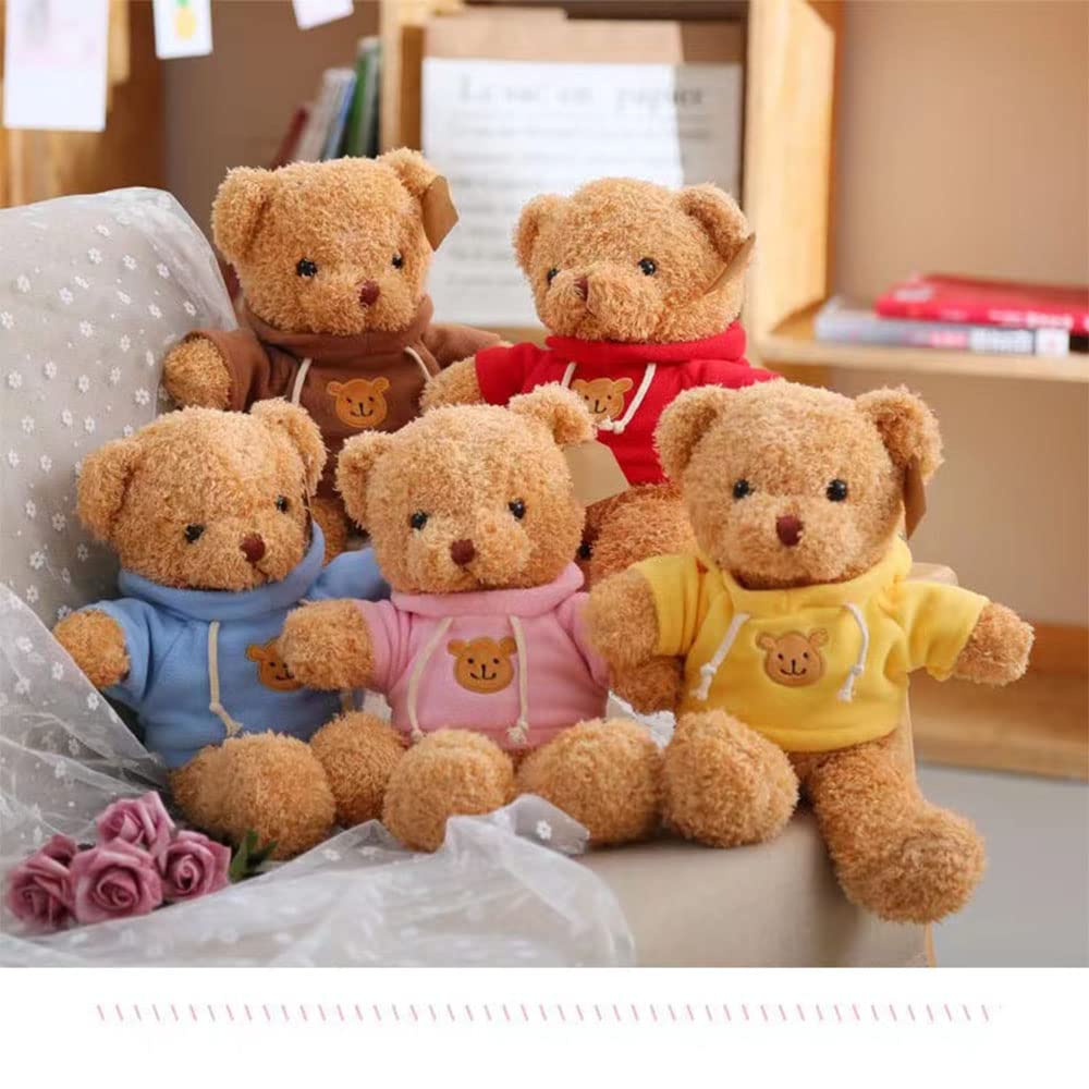 Galatee Cute Teddy Bear Plush Stuffed Animal, Teddy Bear With Clothes, Gifts For Children(15.7' Brown)