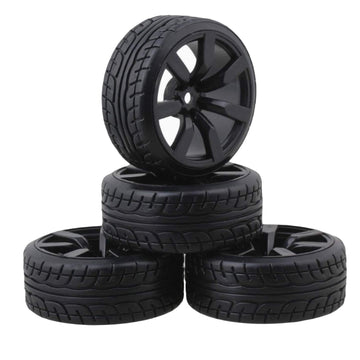 4Pcs ShareGoo OD62mm Hard Plastic RC Drift Car Tires & Wheel Rims 12mm Hex Tyre Compatible with Traxxas HSP Tamiya HPI Kyosho 1/