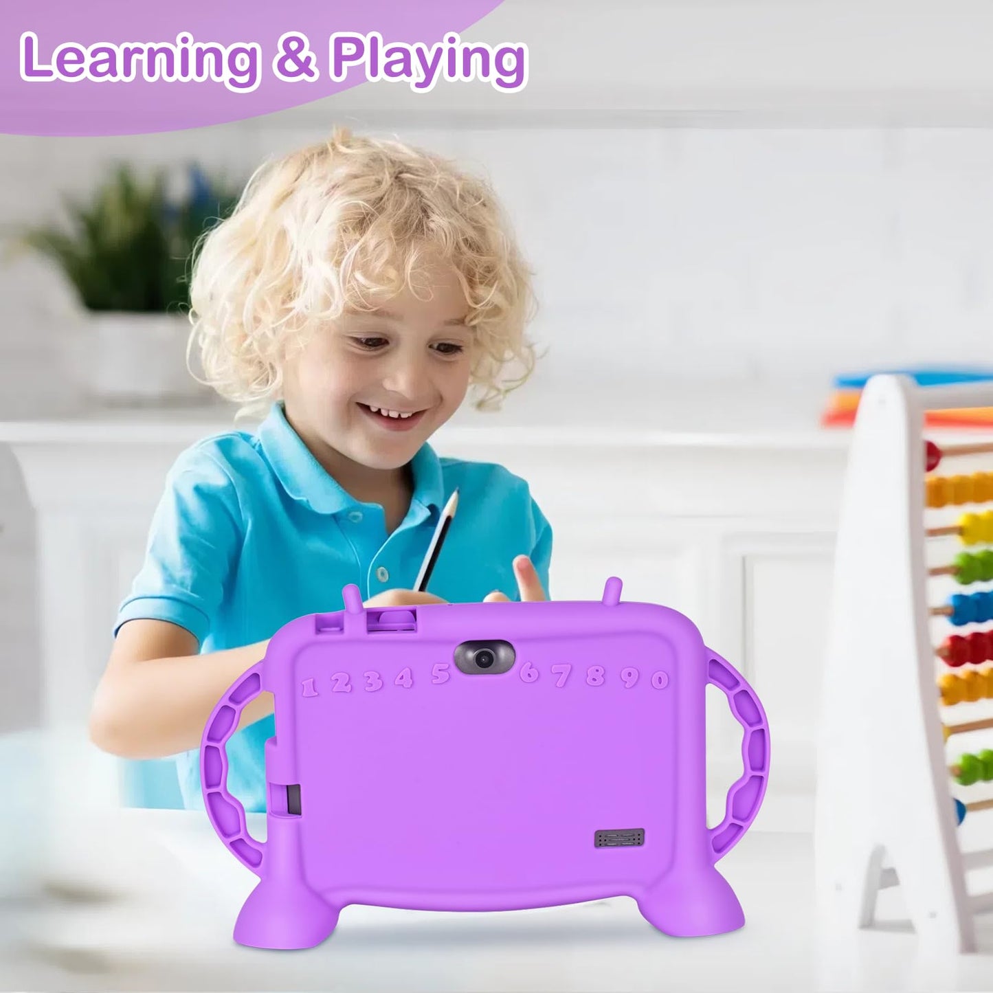 Kids Tablet, 7 inch Tablet for Kids 2-10, Educational Learning Toddler Tablet Android 11, 3GB RAM+32GB ROM Storage, Google Play