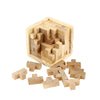 3D Wooden Brain Teaser Puzzle Cube Wooden Puzzles T-Shaped Jigsaw Logic Puzzle Game Puzzles Educational Toy For Kids And Adults (Natural)