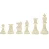 We Games Color Bright Plastic Staunton Tournament Chess Pieces With 3.75 In. King - Half Chess Set Of Chess Pieces Only, White