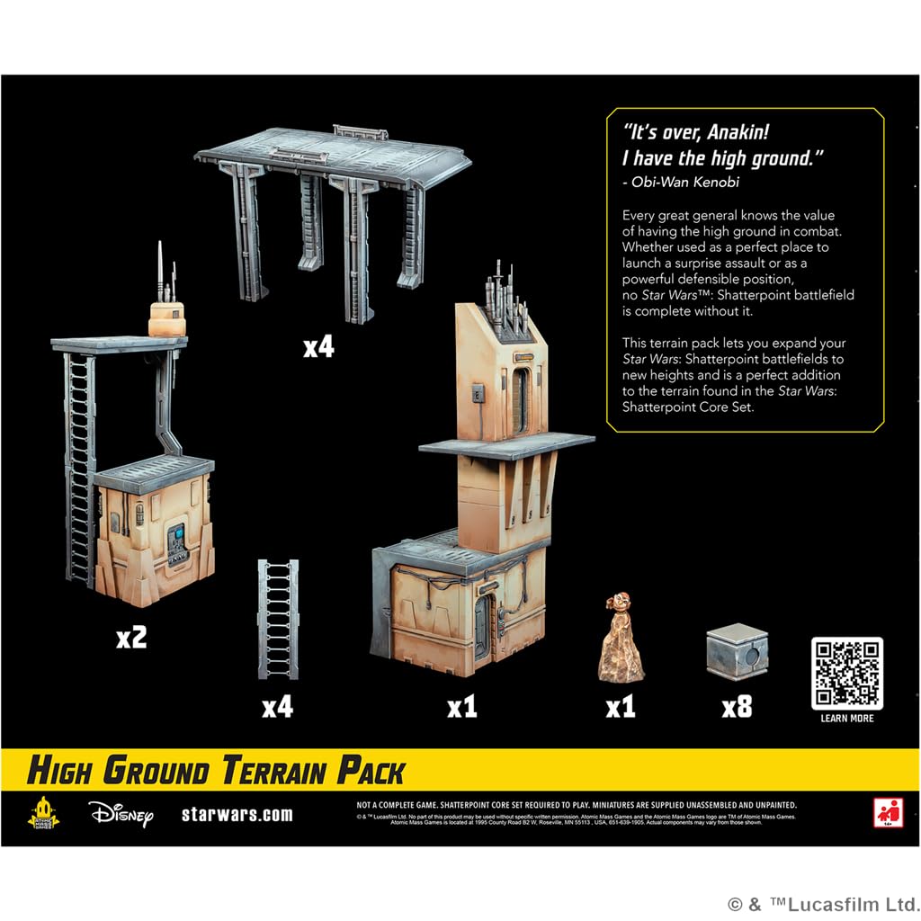 Star Wars Shatterpoint High Ground Terrain Pack - Elevate Your Battles With Iconic Terrain! Tabletop Miniatures Game, Ages 14+,