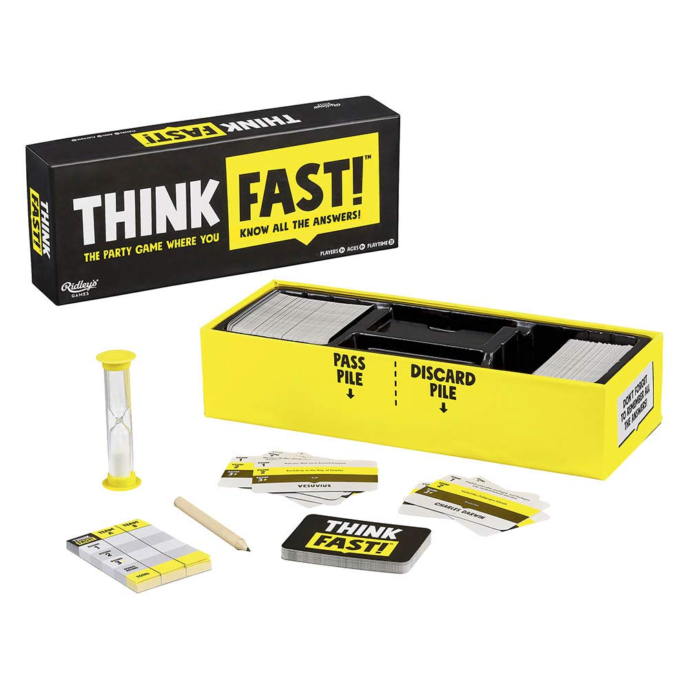 Ridley’S Games: Think Fast! Group Party Game – Fast-Paced, Easy To Play Party Games – Fun For All Ages – Random Trivia Game For Adults And Kids