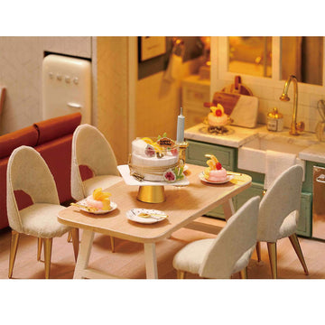 GuDoQi DIY Miniature Dollhouse Kit 1:24 Scale, Tiny House with Furniture & Music, Perfect Craft Gift for Birthdays & Christmas, Multicolored