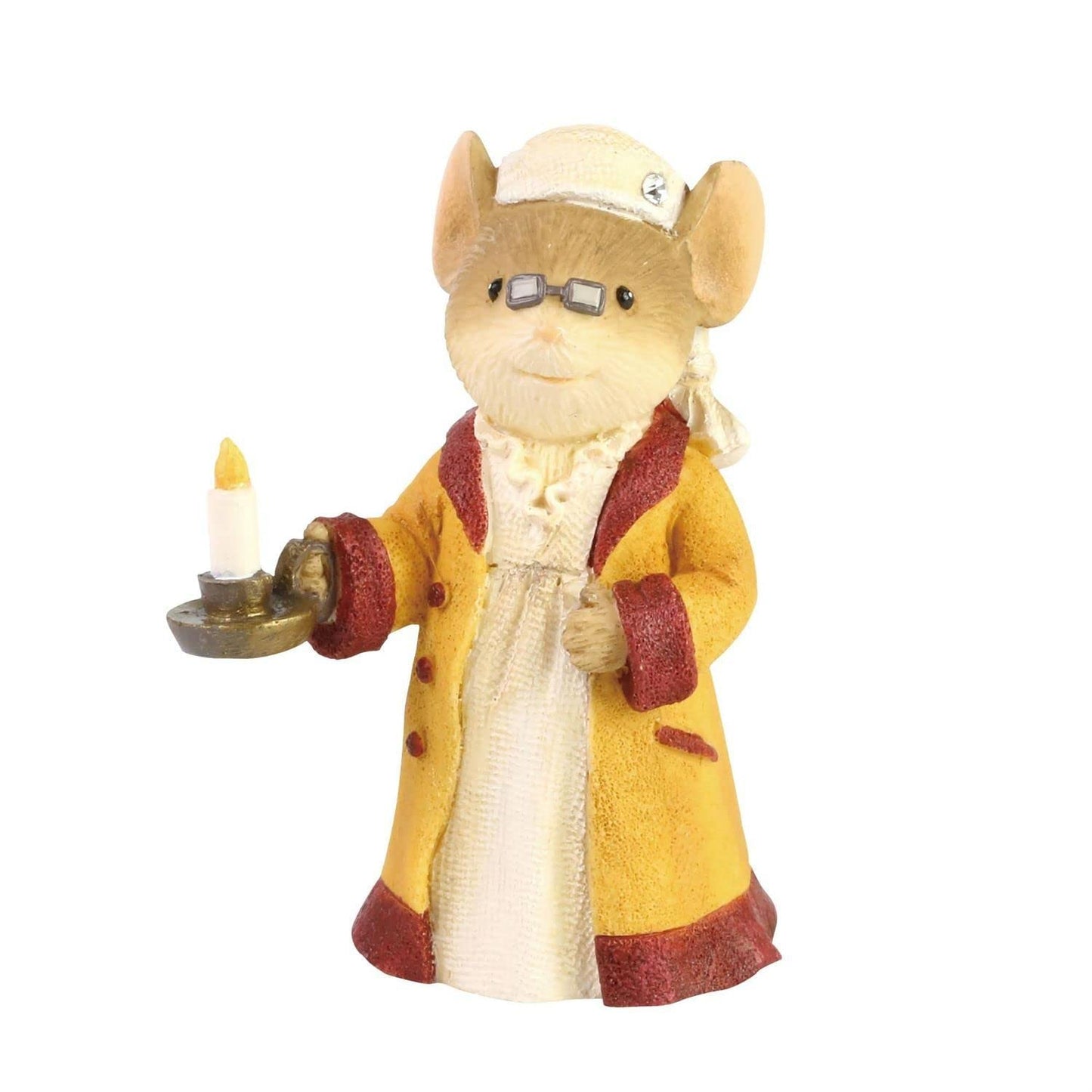 Enesco Tails with Heart Scrooge Mouse Figurine, Red Stone Resin, Model 6006551