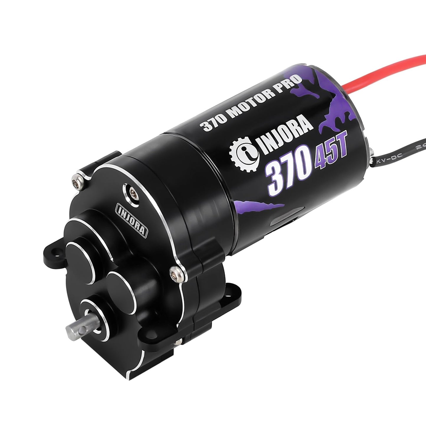 INJORA CNC Aluminum Complete Transmission with 370 Brushed Motor 45T for 1/18 RC Crawler TRX4M Upgrade