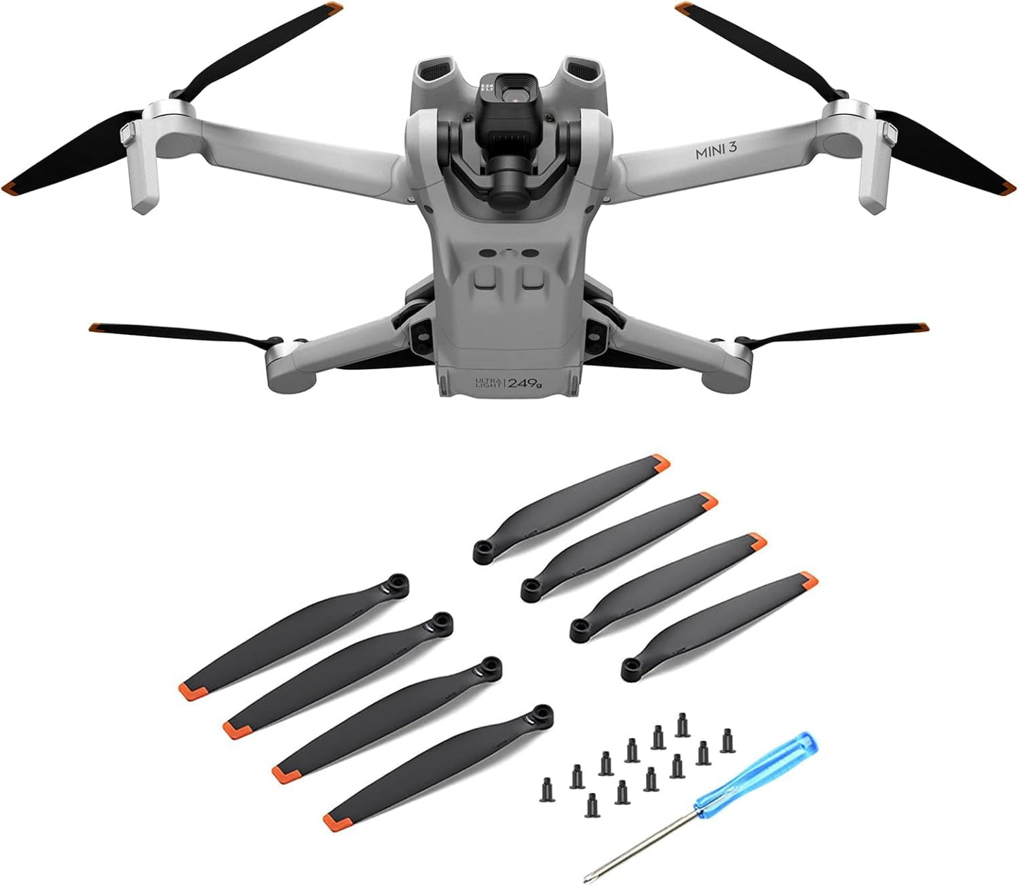 32Pcs Propellers for DJI Mini 3 Replacement Prop Blades Low Noise Accessories for DJI Mini 3 Drone Accessories Exclusive Screws