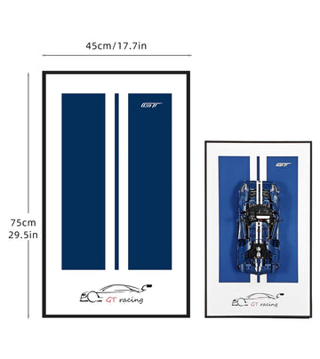 Wetceaom Display Wallboard For Lego Technic 2022 Ford Gt 42154 Car 1:12 Scale, Compatible With Lego Ford Gt Cars, Gift Ideas For