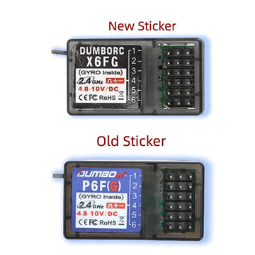 (2PCS ) DUMBORC X6FG 2.4G 6 Channel Gyro Inside Receiver for RC Car Boat Used for DUMBORC X4 X6 Transmitter