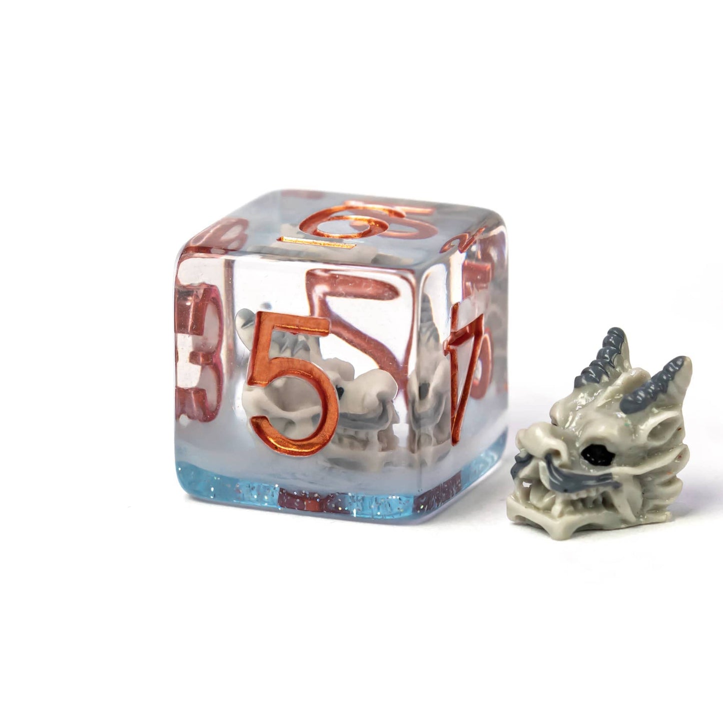 UDIXI 7-Die Polyhedral Dice Set D&D, DND Dice Filled with Dragon for Dungeons and Dragons Role Playing Games MTG Pathfinder