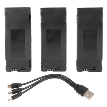 Bewinner 3PCS 3.7V 2600mAh LiPo Battery, High Battery Capacity, Rechargeable Quadcopter Drone Lithium Batter for E88max E99max P