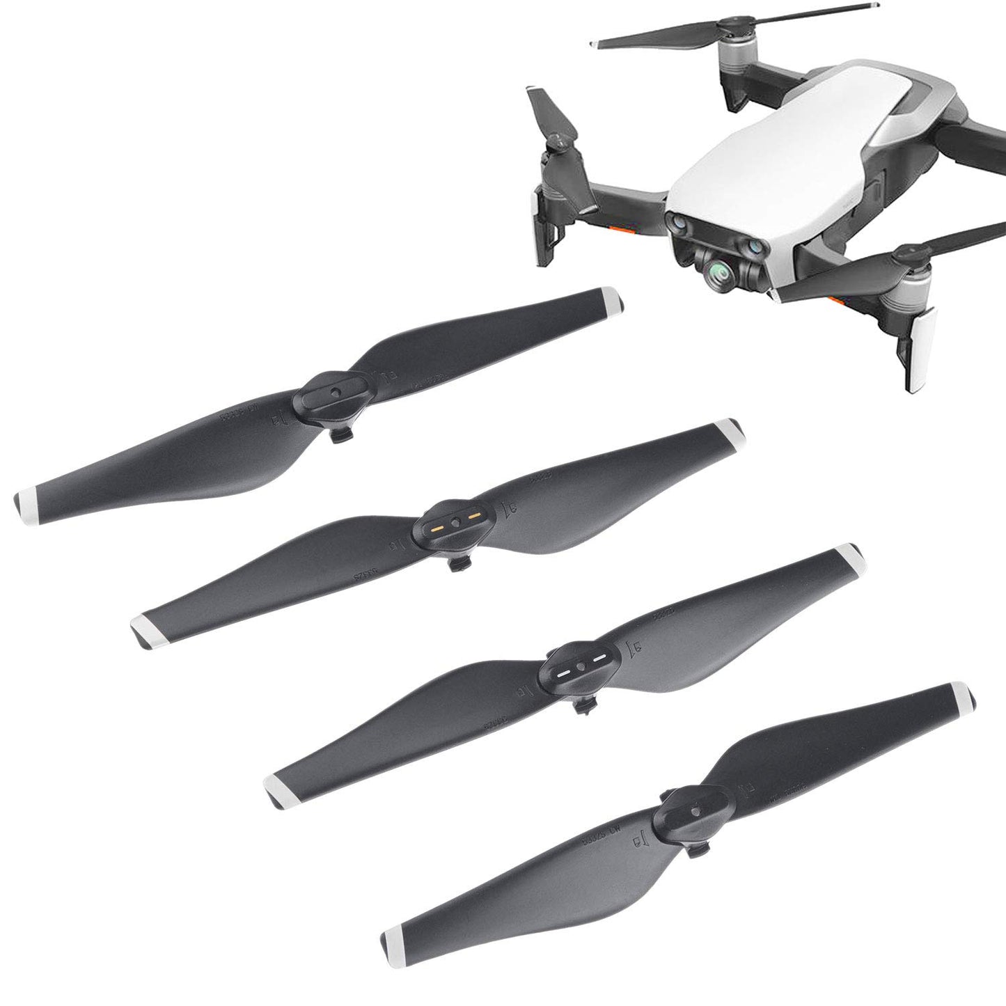 CamKix Propellers Blades Replacement for DJI Mavic Air - 4 Blades or 8 Blades (Black)