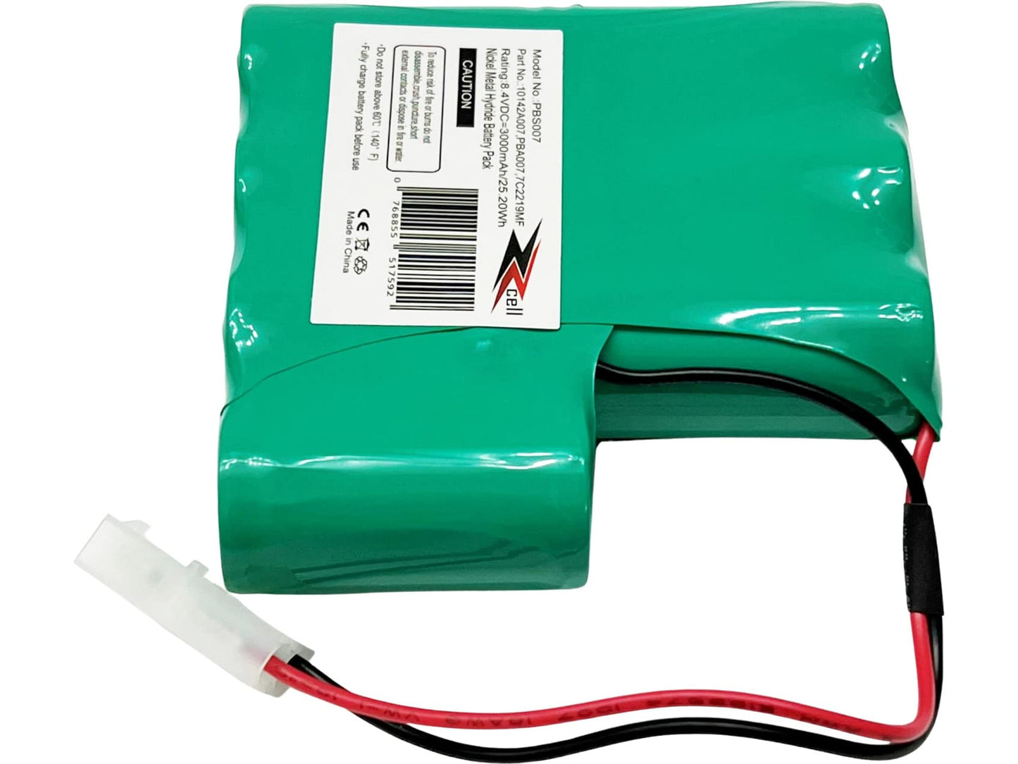 ZZcell Battery Replacement for Pool Blaster Water Tech 10142A007, PBA007, 7C2219MF MTC 3937 MEGATECH Vacuum 8.4Volts 3000mAh