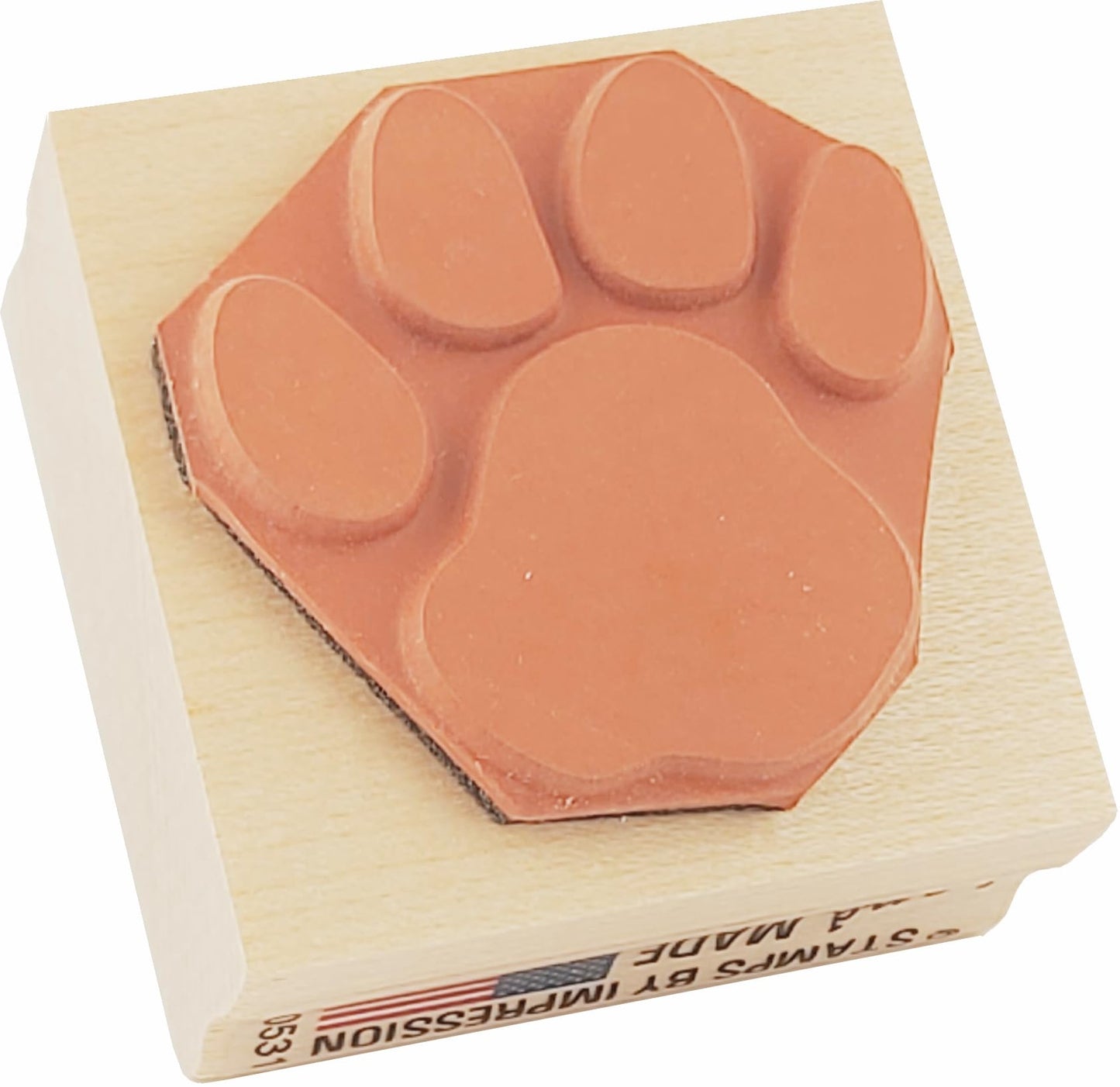 Stamps By Impression Paw Print Rubber Stamp - 1.25' Imprint