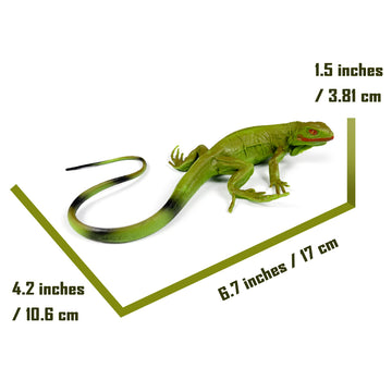NAKIMO Iguana Figurine - Realistic Lizard Toy for Decoration and Education, Plastic Material
