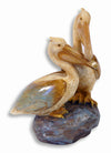 Sc Hand Painted Twin Pelican Bird Lovers Figurine 5.25'