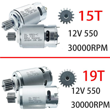 BUMPKAI 2PCS 24V RS555 High-Speed 19T Motor for Kids Ride On Cars - 35000RPM Upgrade for 12V, 18V, 20V,