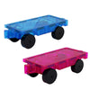NEOFORMERS 2 Piece Magnetic Tiles Car Set Truck Kit Toy with Stronger Magnets, Educational Magnet Building Tile Magnetic Blocks