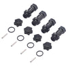 4Pack ShareGoo Aluminum 17mm Wheel Hex Hub 30mm Extension Adapter Drive Hub with 12mm Anti-Dust Cap Compatible with HPI HSP Axia