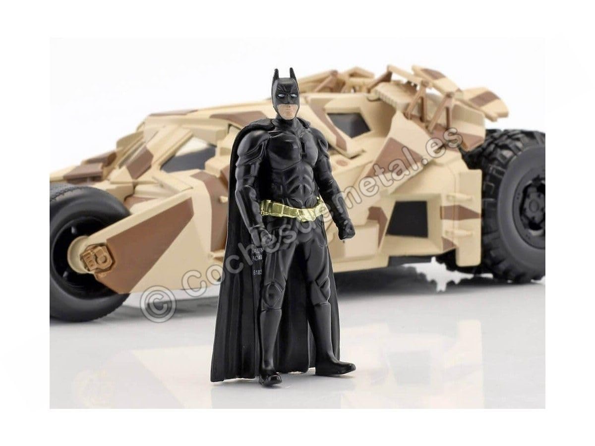 Jada Toys 1: 24 Scale The Dark Knight Batmobile Die-Cast Vehicle With Batman Figure, Multicolor