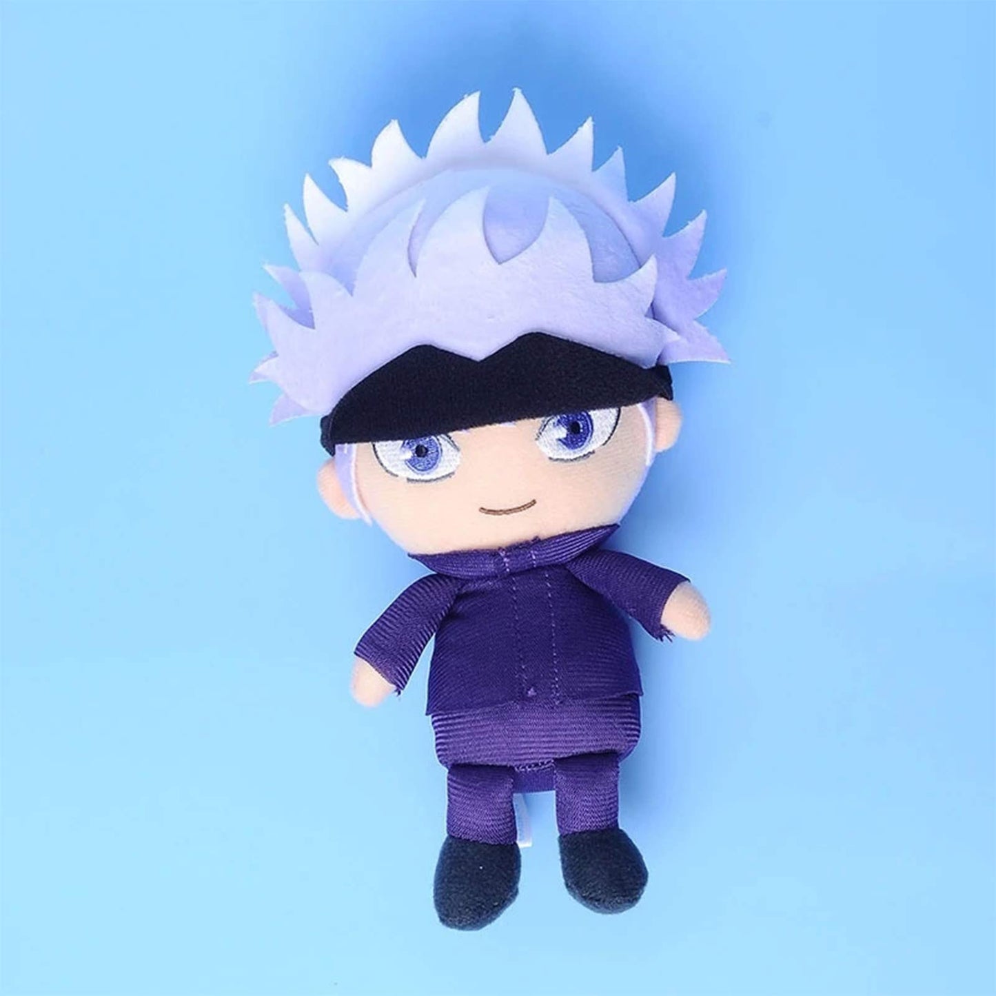 Amnpolen Plush Figure Toys With Openable Patch Anime Gojo Satoru Plushie Doll Stuffed Toy Key Ring Bagpack Phone Pendants (5.91I