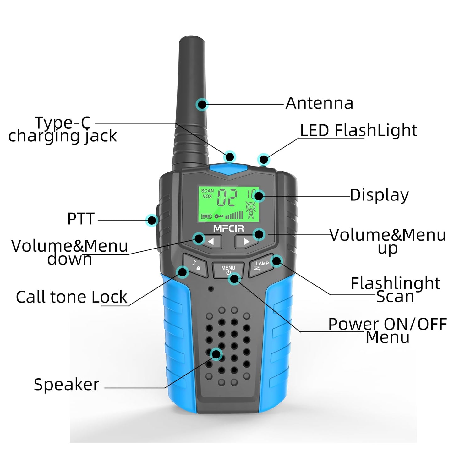 Kids Walkie Talkies Rechargeable 3 Pack,Long Range Walky Talky For Family Games Outdoor Hiking Camping,Mini Small Walkie Talkie