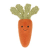 Apricot Lamb Plush Carrot Toy - Soft Cuddly Vegetable, 8.7 Inches, Orange, Polyester