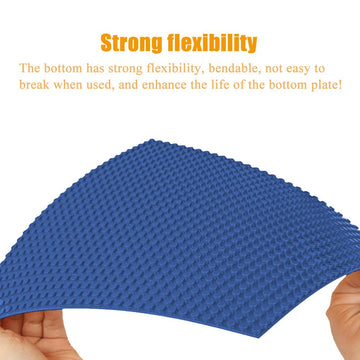 8 Pack Peel And Stick Baseplates, Stickers Baseplates, Compatible With All Major Brands - 10 Inch X 10 Inch (8 Blue)