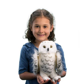 Douglas Snowy Owl Plush Stuffed Animal, 10" Tall, White/Black, Model 3839, Soft Plush Material