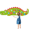 Joyibay Dinosaur Sensory Wall Panel: Sensory Wall Toy Wooden Dinosaur Busy Board Sensory Board Wall Toys 8 Sensory Activities Ga