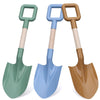 Dilabnda Kids Beach Sand Shovels, 16" Large Plastic and Wooden Spade Set, Brown, 3PCS for Garden and Snow Play