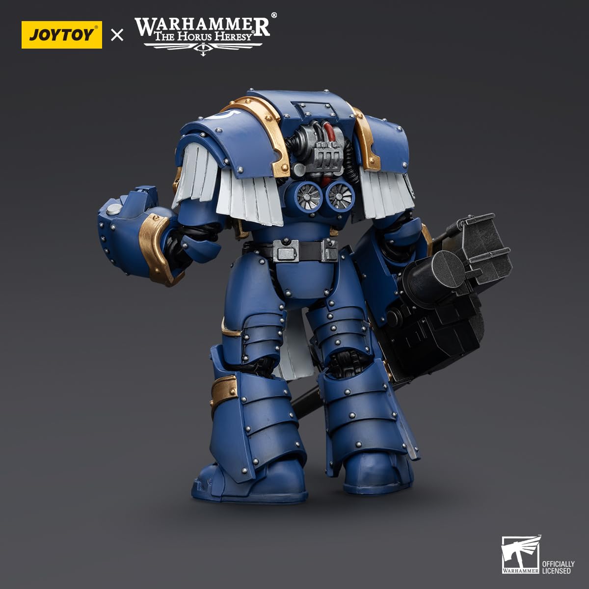JOYTOY Warhammer Horus Heresy Ultramarines Cataphractii Terminator Squad 5.35in Terminator with Reaper Autocannon 1:18 Scale Act