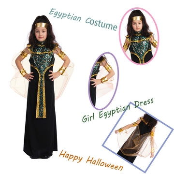DSplay Girl Egyptian Costume Halloween Costumes for Kids (10-12 years)