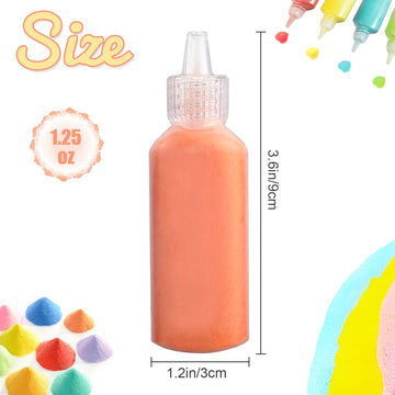 Niurewan 24 Pcs Art Sand,1.25Oz Bottles,Diy Sand Arts And Crafts Kit,Scenic Sand For Kids,Colored Sand Kit For Wedding Decor,Pai