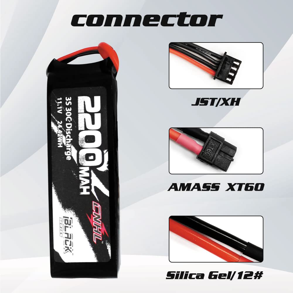 CNHL 2200mAh 3S Lipo Battery 30C 11.1V lipo Battery with XT60 for RC Airplane RC Quadcopter RC Evader BX Car RC Truggy RC Truck