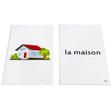 192 French Beginning Vocabulary Flash Cards With Original Artwork - For All Ages