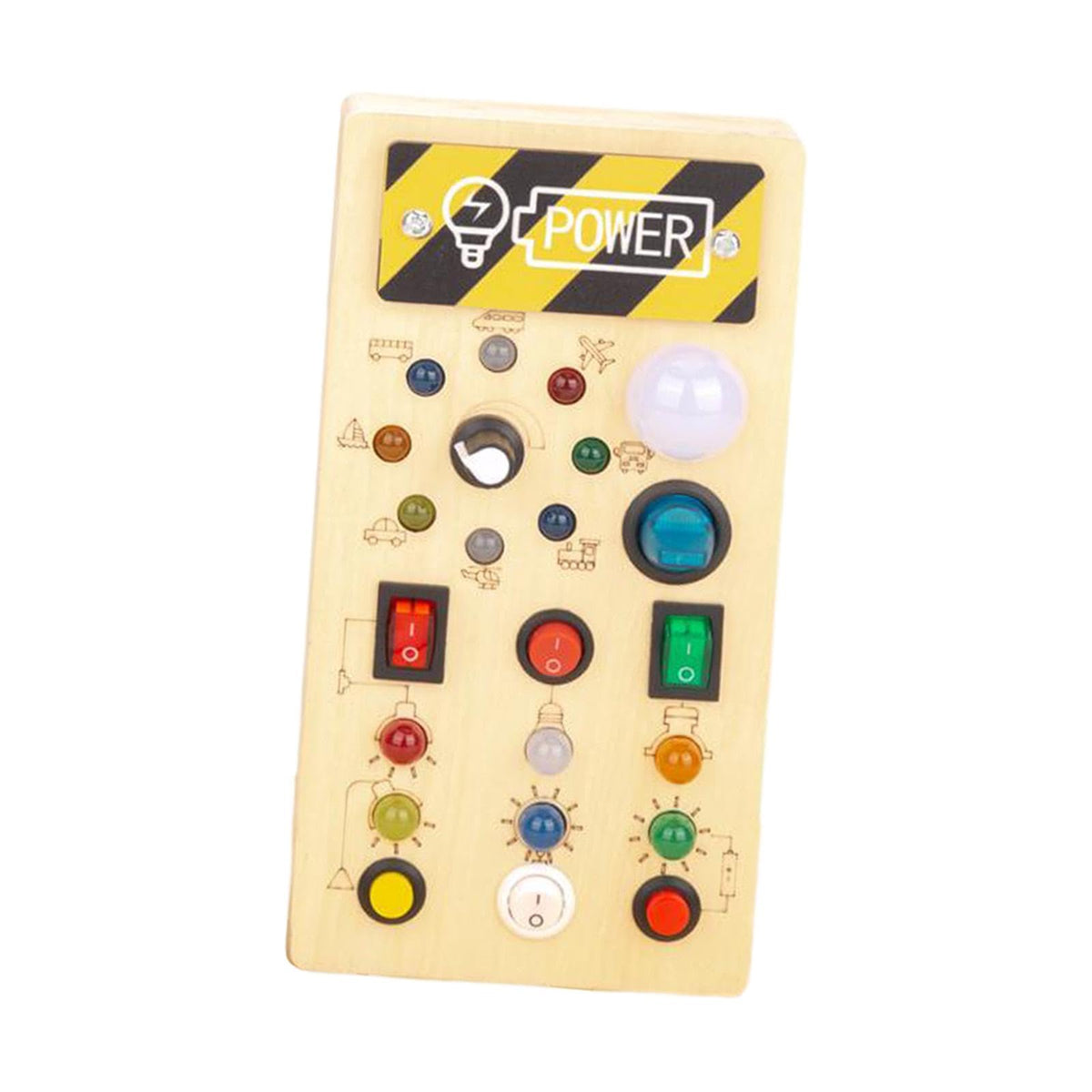 Trendivibe Wooden Switches Busy Board Baby Travel Toys For Kids Preschool Holiday Gifts| Baby Learning Toy | Infant Activity Toy