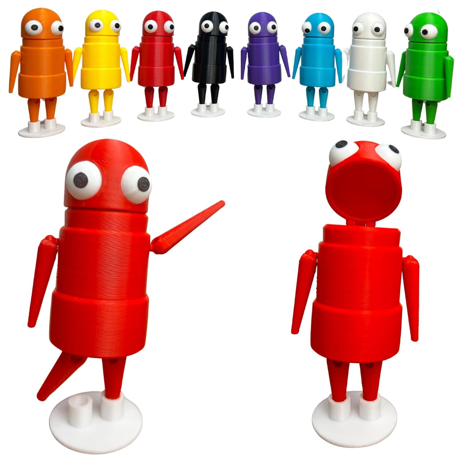 Superbe Repo 3D Printed Character Figure, R.E.P.O Horror Game Posable Articulated Collectible Model For Fans Gift (Red)