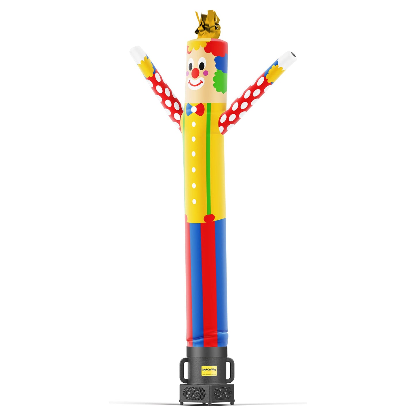 LookOurWay Air Dancers Inflatable Tube Man Set - 7ft Tall Wacky Waving Inflatable Dancing Tube Guy with Weather Resistant Blower - Character Circus Themed - Clown