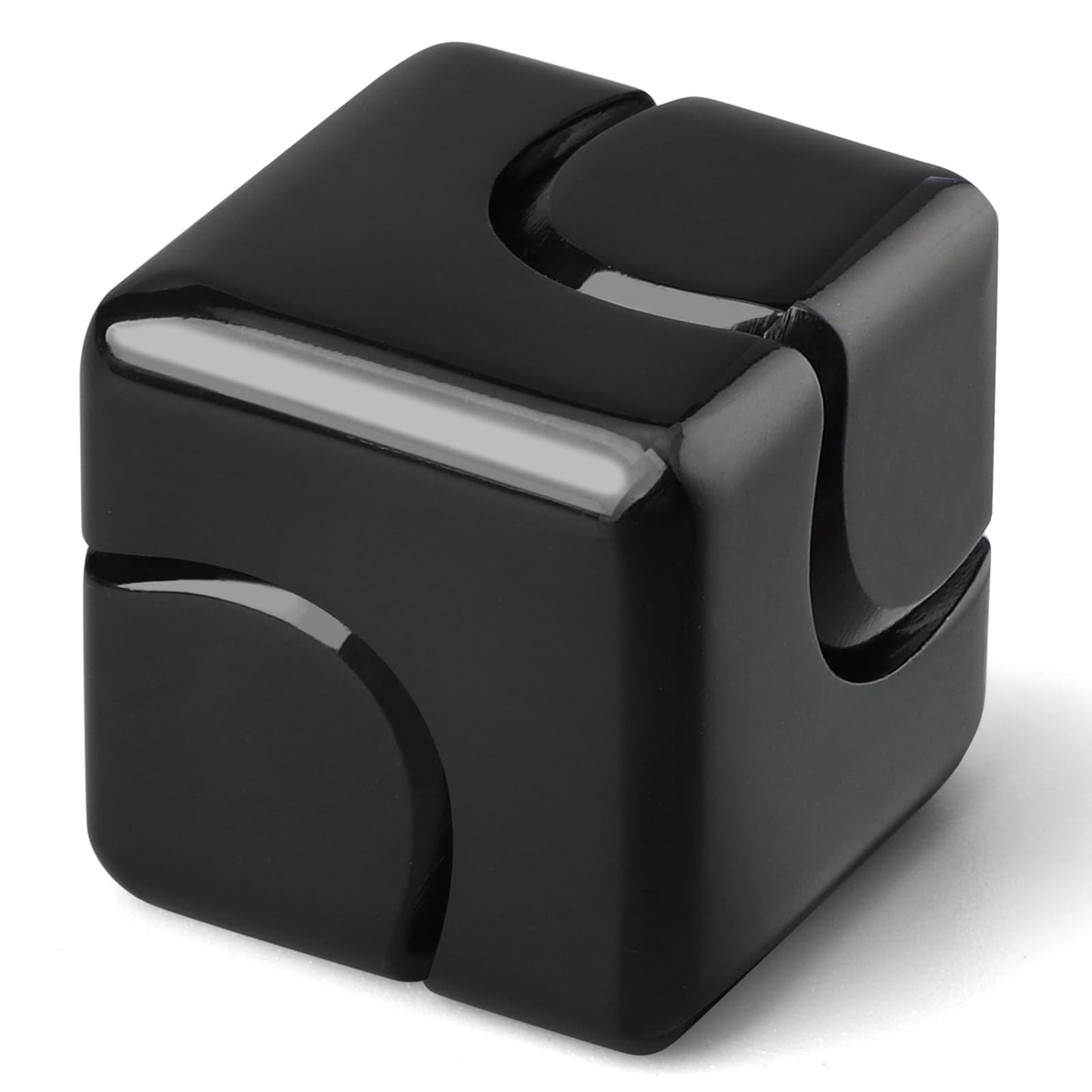 Dilabnba Fidget Spinner Toys Cube For Kids Adults, Metal Fidget Block Sensory Focus Toy Valentine Gift, Transformable Finger Stress Relief Easter Stuff Edc Desktop For Boy Girl Teens Men(Black)