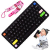 Besosay Silicone Keyboard Teething Toys for Babies 0-12 Months | Soft Black Infant Teether Pacifier | Model RY-XJP