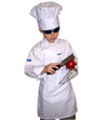 Chefskin Kids Children Chef Set : 1 Chef Jacket + 1 Chef Hat + 1 Chef Apron Beautiful Set White Costume (Xxl (Fits Kids 9-10))