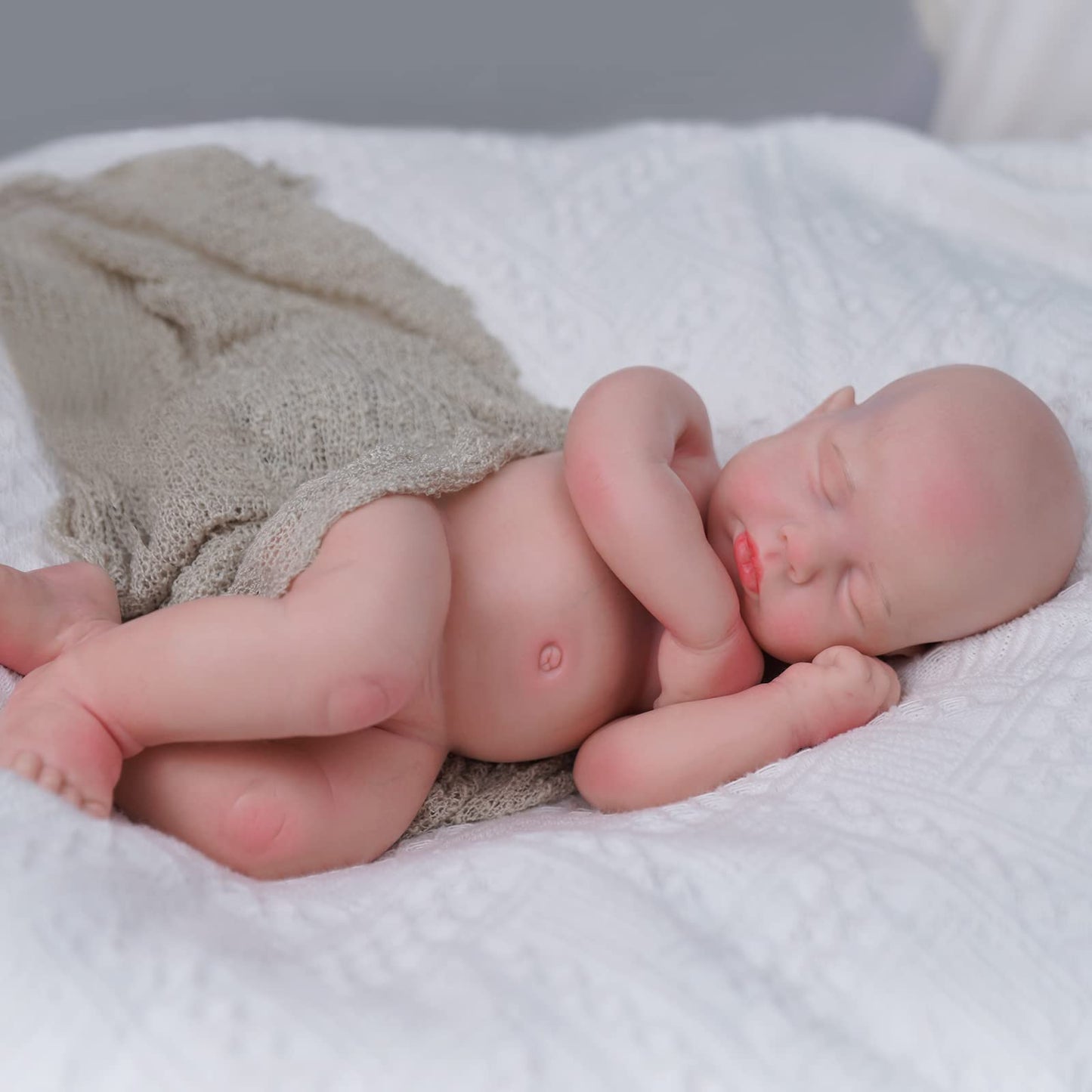 Babeside Reborn Baby Dolls Loulou 16'' Platinum Full Silicone Baby Doll Realistic-Newborn Baby Dolls That Look Real Sleeping Baby Doll For Kids & Toddlers