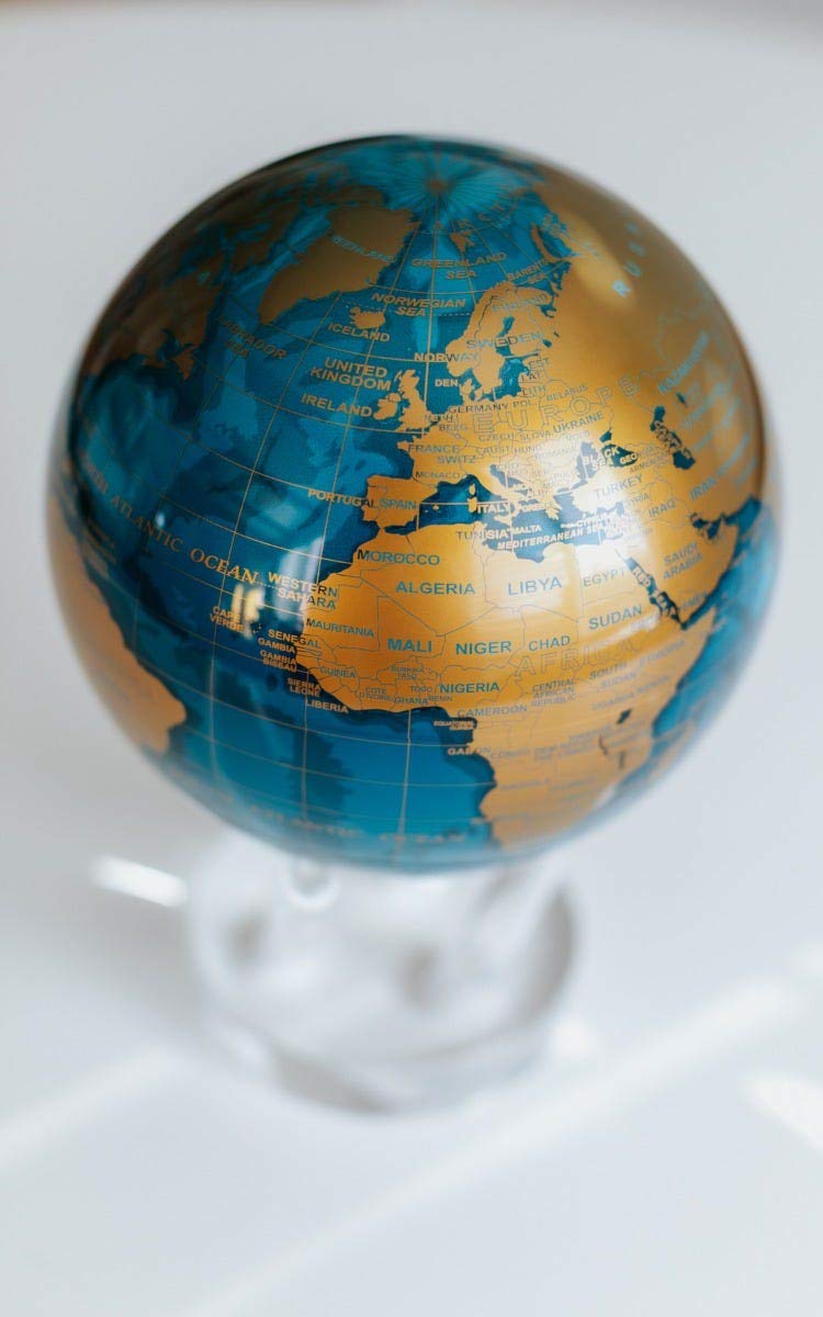 Mova Globe Blue And Gold 6''