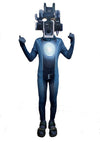 Mssmile-Fankid Tv Camera Costume For Kids Tv Man Camera Man Jumpsuit Cosplay Video Game Costumes Halloween Clothing(8-9Y/140Cm,Tvd1)