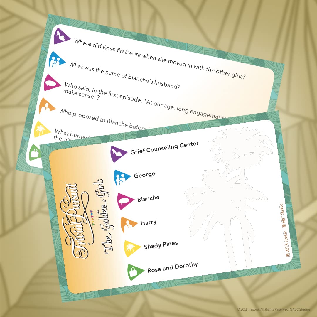 Usaopoly Trivial Pursuit Golden Girls Trivia Game | Golden Girls Tv Show Themed Game | 600 Questions To Relive All The Classic Moments From The Golden Girls | Themed Trivial Pursuit Game