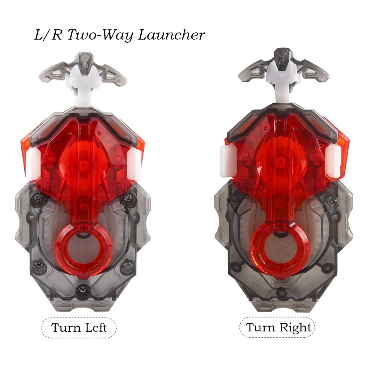 Battling Tops Burst Launcher B-184,L/R Two-Way Launcher,Db Layer System Pull-Wire Launcher (Orange)