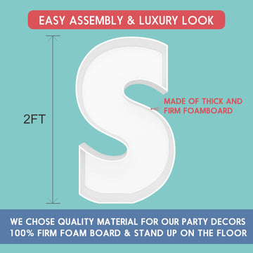 2Ft Letter S Mosaic Balloon Frame Letter Diy Fillable Letters Kit For Birthday Party Wedding Backdrop Decor